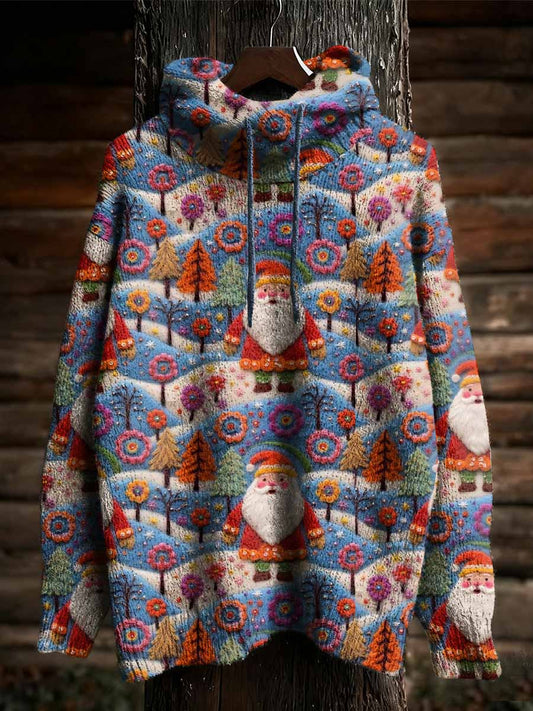 Sweat-shirt à capuche décontracté imprimé de Noël