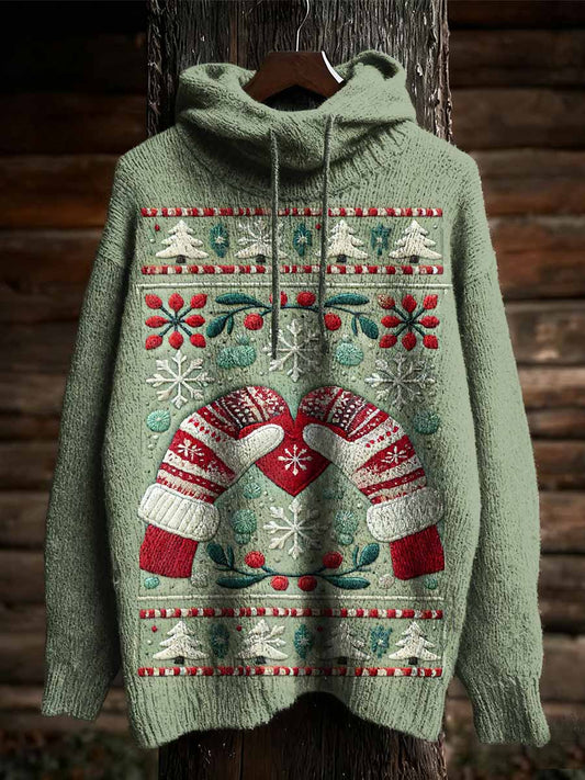 Sweat-shirt à capuche décontracté imprimé de Noël