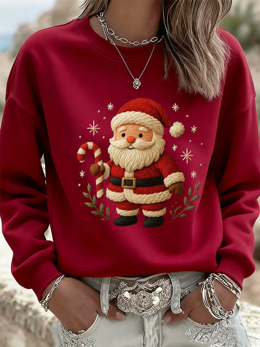 Femmes de Noël Vintage Animal Floral Art Casual Sweatshirt Top