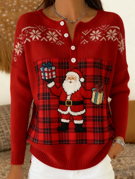 Chandail à manches longues Cadeaux de Noël vintage pour femme