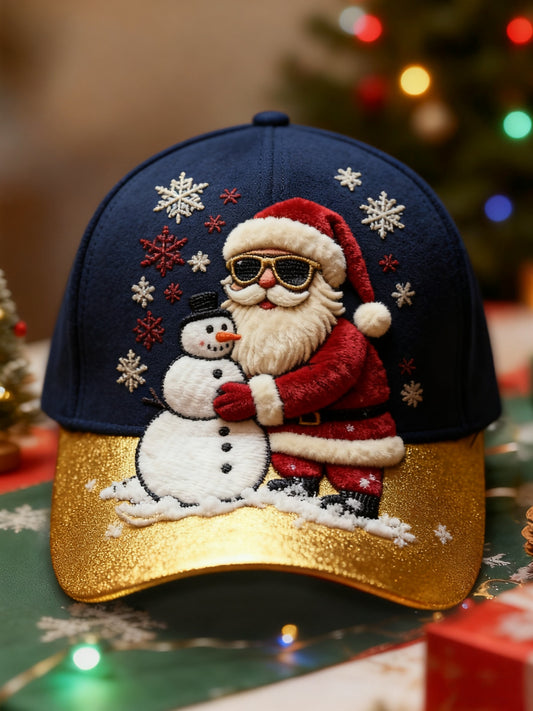 Chapeau décontracté rétro de Noël père Noël bonhomme de neige