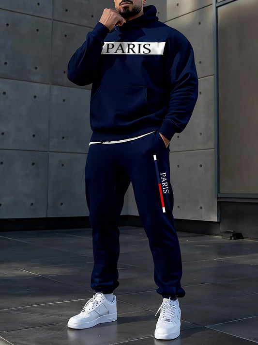 Hoodie occasionnel des hommes et l'ensemble de pantalon