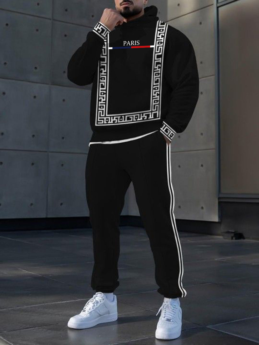 Hoodie occasionnel des hommes et l'ensemble de pantalon