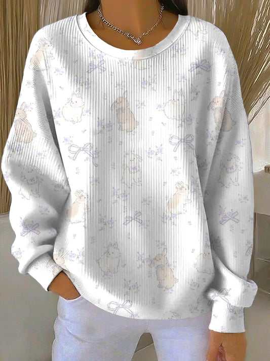 Sweatshirt Charming Violet Bunny Femme