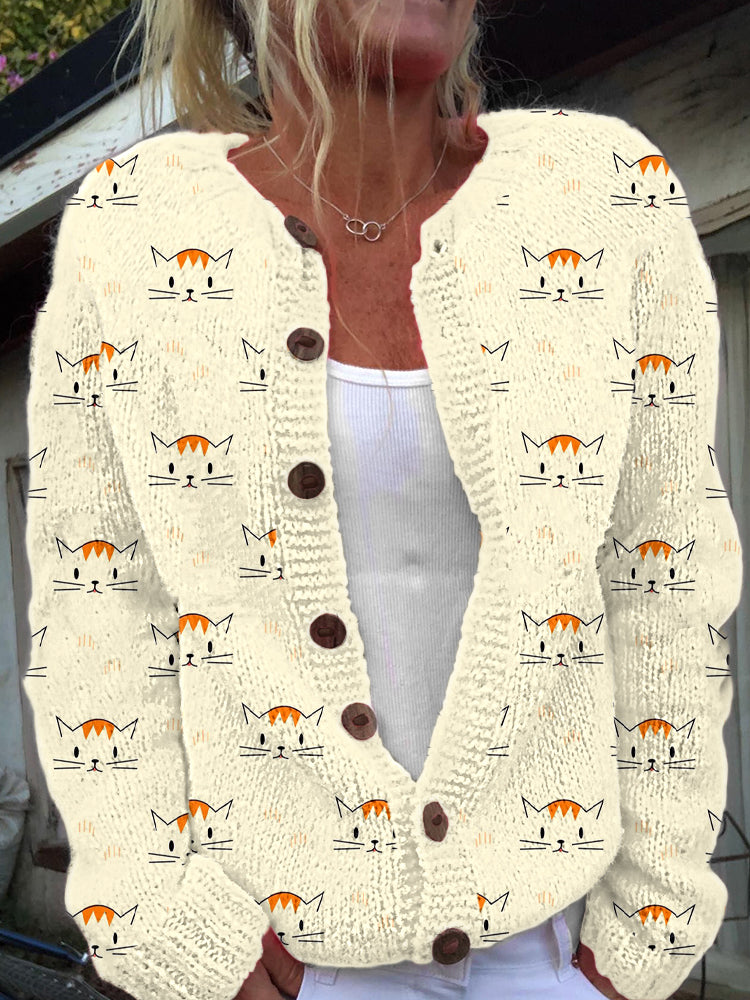 Veste Femme Imprimé Animal Style Cardigan