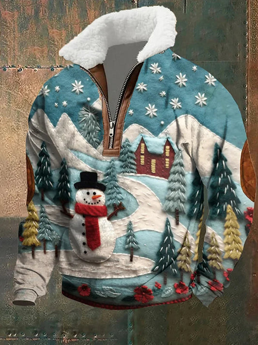 Sweat-shirt décontracté vintage de Noël pour hommes