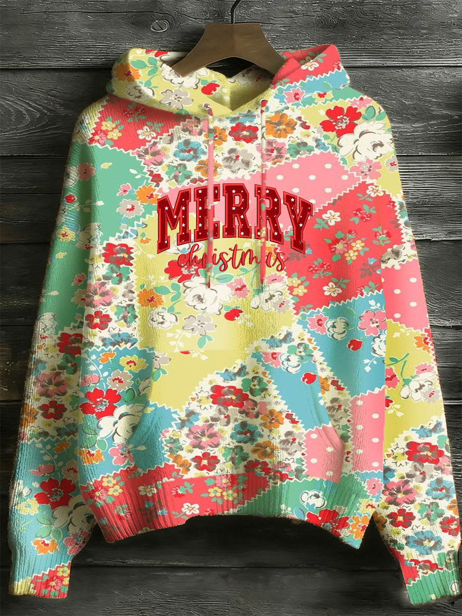 Pull imprimé art à manches longues de Noël pour femmes