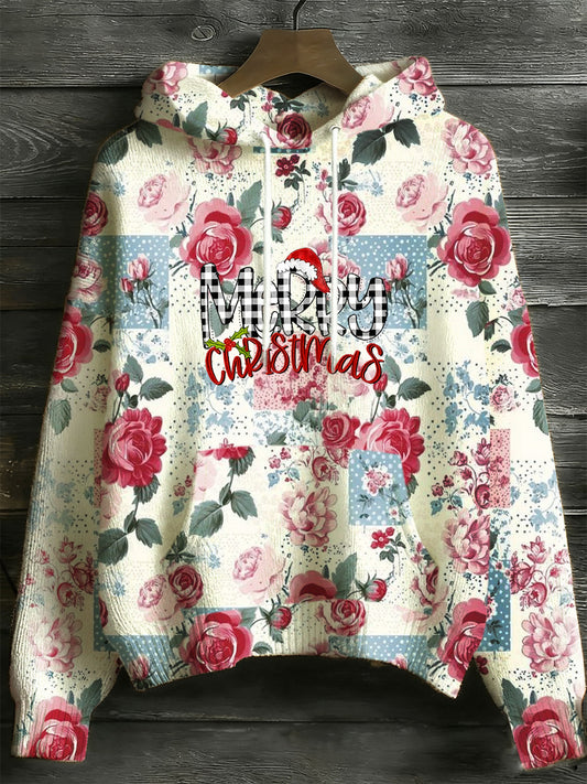 Pull imprimé art à manches longues de Noël pour femmes