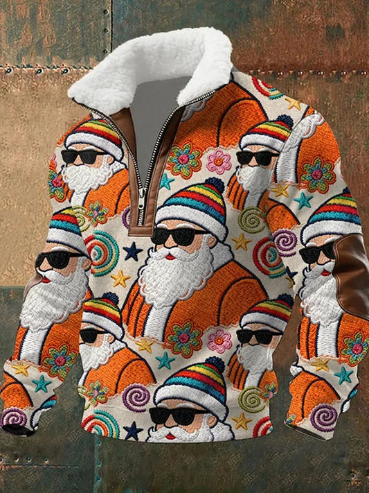 Sweat-shirt décontracté vintage de Noël pour hommes