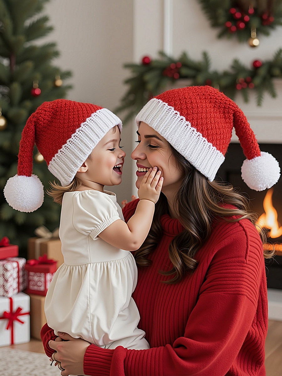 Chapeau de Noël tricoté unisexe