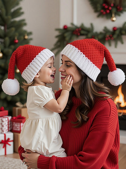 Chapeau de Noël tricoté unisexe