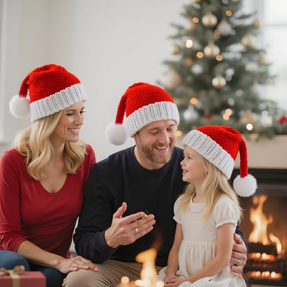 Chapeau de Noël tricoté unisexe