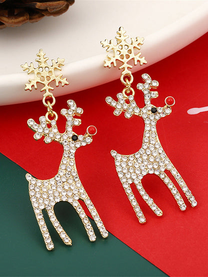 Boucles d'Oreilles Cerf de Noël Femme