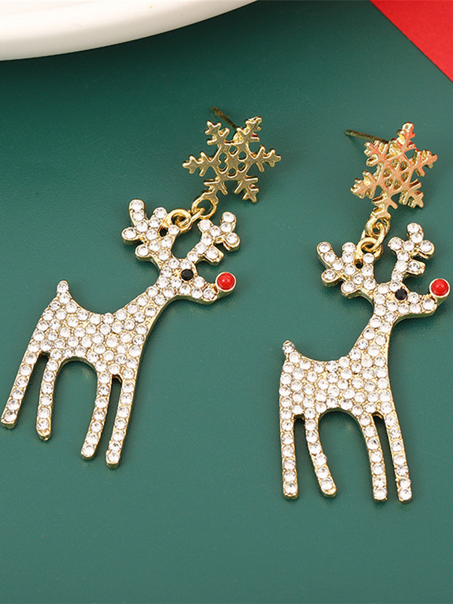 Boucles d'Oreilles Cerf de Noël Femme