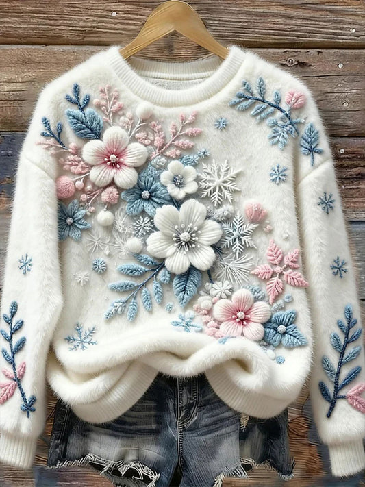 Haut décontracté à imprimé de Noël pour femmes