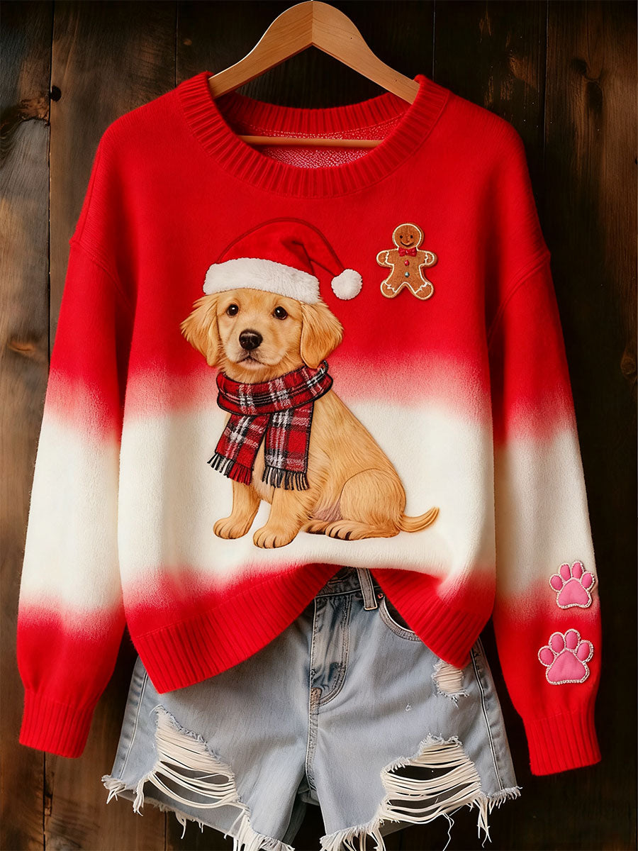 Hauts Christmas Golden Retriever Femme