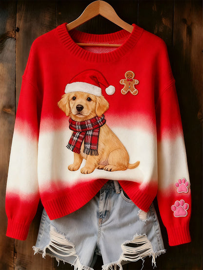 Hauts Christmas Golden Retriever Femme