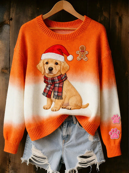 Hauts Christmas Golden Retriever Femme