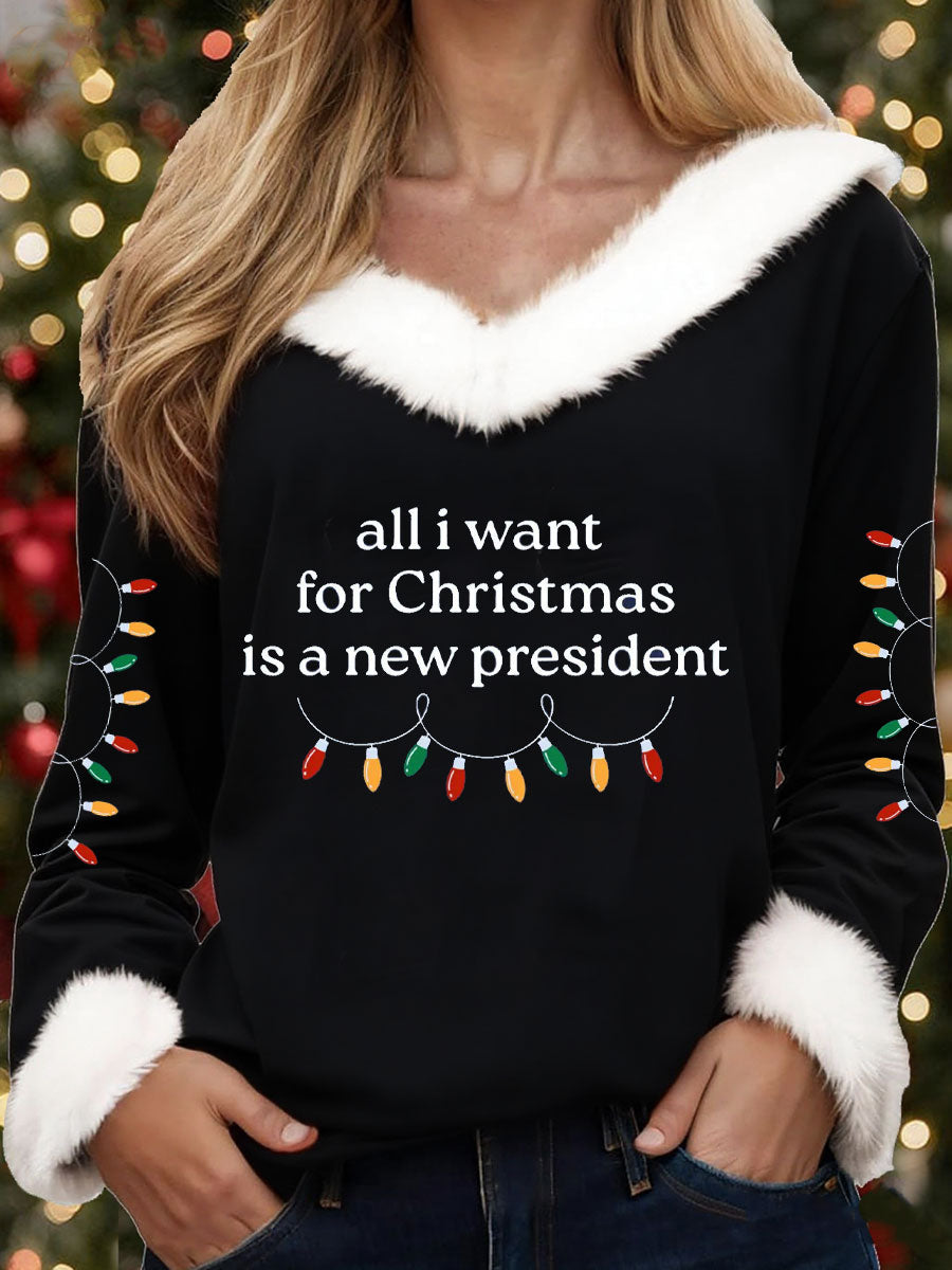 Chandail imprimé de Noël 8647 FDT Femme