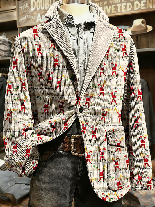 Veste imprimée d'art de Noël pour hommes