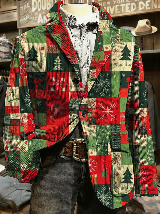 Veste imprimée d'art de Noël pour hommes