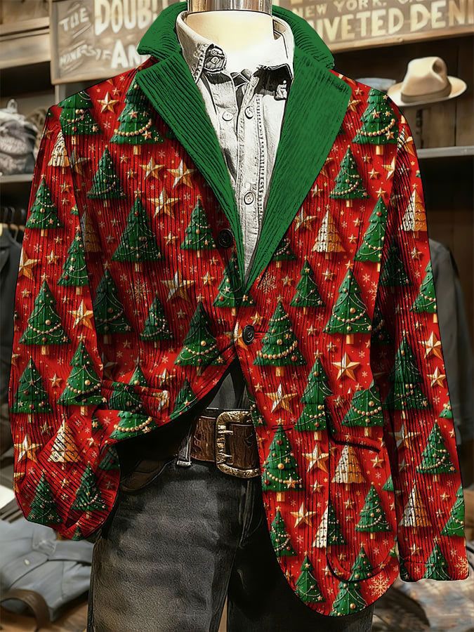 Veste imprimée d'art de Noël pour hommes