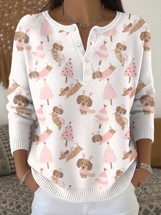 Haut en tricot imprimé animal Femme