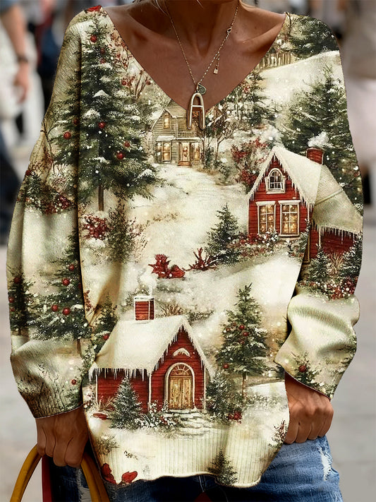 Noël des femmes ample-Fit Casual ras du cou Sweatshirt