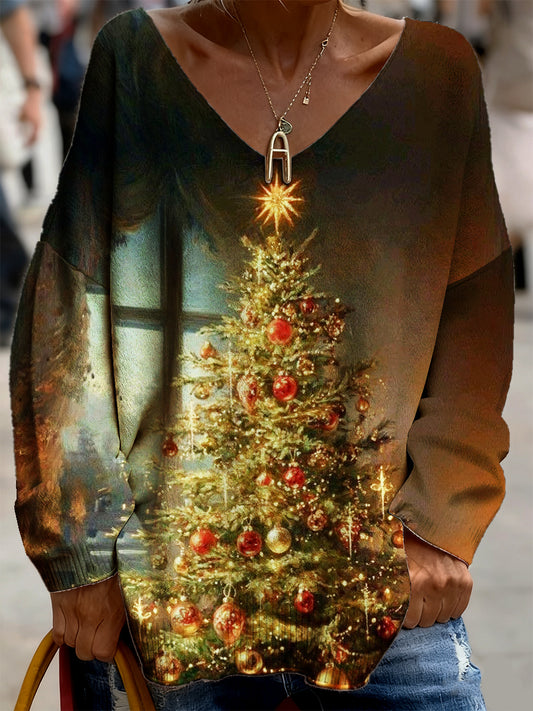 Noël des femmes ample-Fit Casual ras du cou Sweatshirt