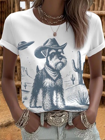 T-shirts Western Schnauzer pour femmes