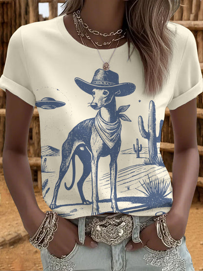 T-shirts Western Greyhound pour femmes