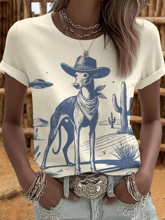 T-shirts Western Greyhound pour femmes