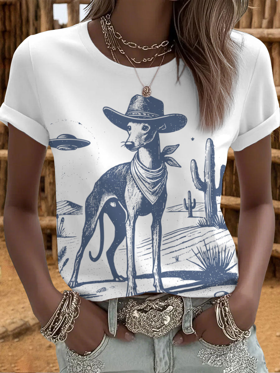 T-shirts Western Greyhound pour femmes