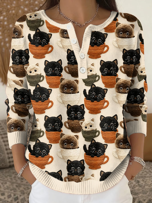 Haut Cats Art Print Femme