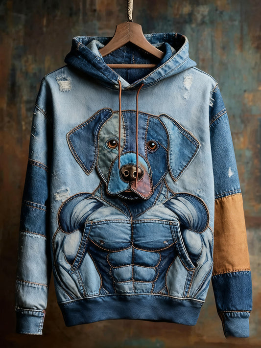 Unisexe Animal Art Print Casual Vintage Hoodie