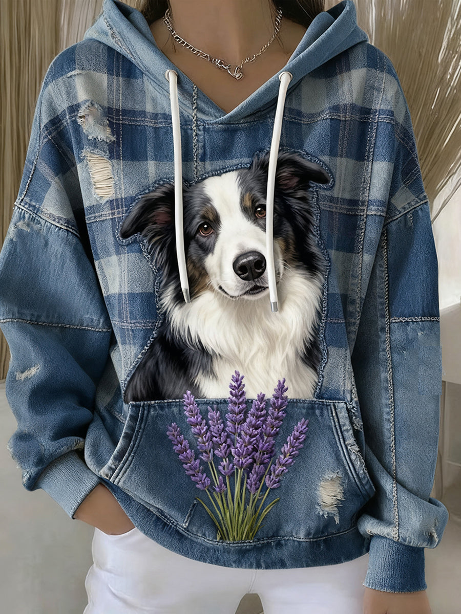 Vintage Animal Art Print à capuche rétro décontracté pour femmes