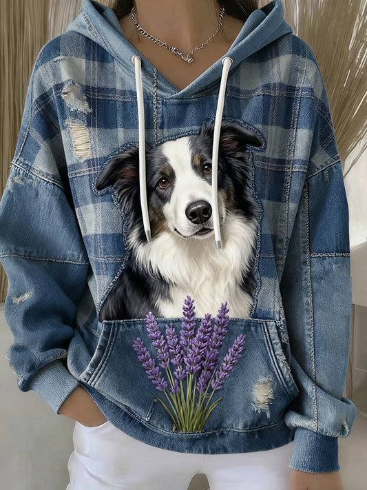 Vintage Animal Art Print à capuche rétro décontracté pour femmes