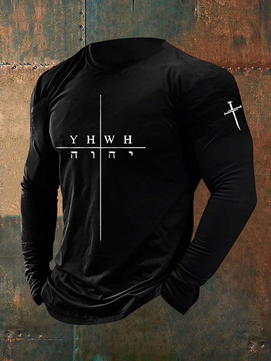 T-shirt décontracté Faith Print pour hommes