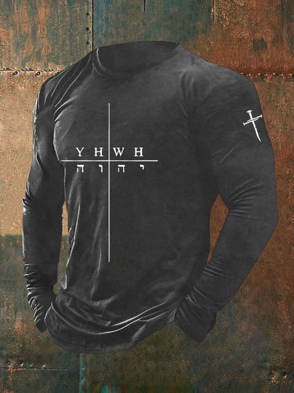 T-shirt décontracté Faith Print pour hommes