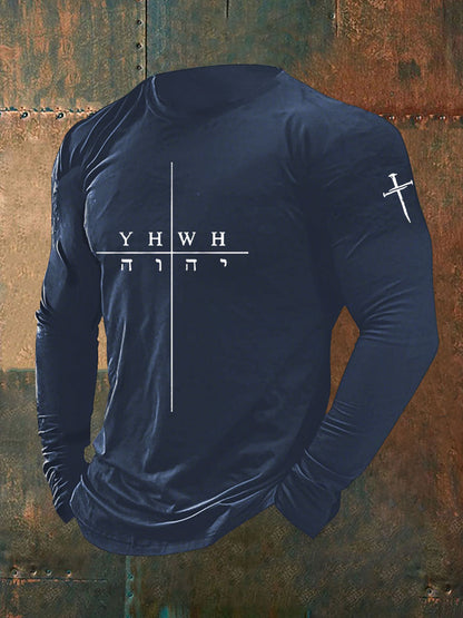T-shirt décontracté Faith Print pour hommes