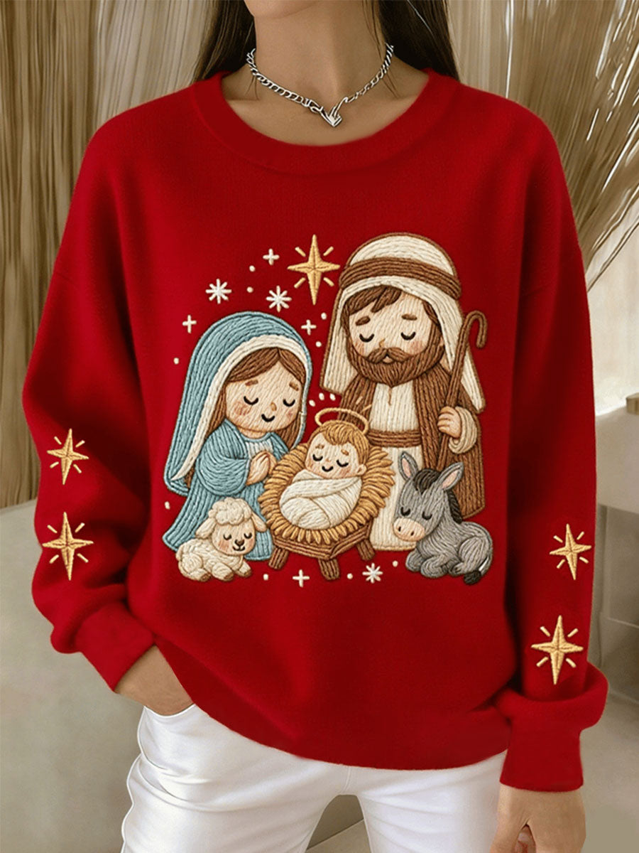 Sweatshirt Nativity Regular Femme