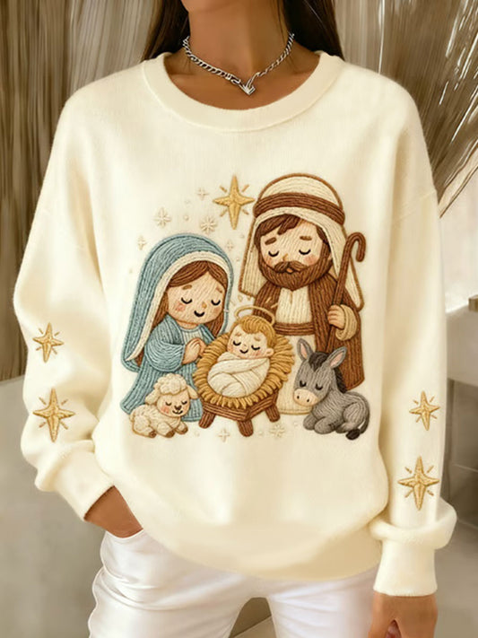 Sweatshirt Nativity Regular Femme