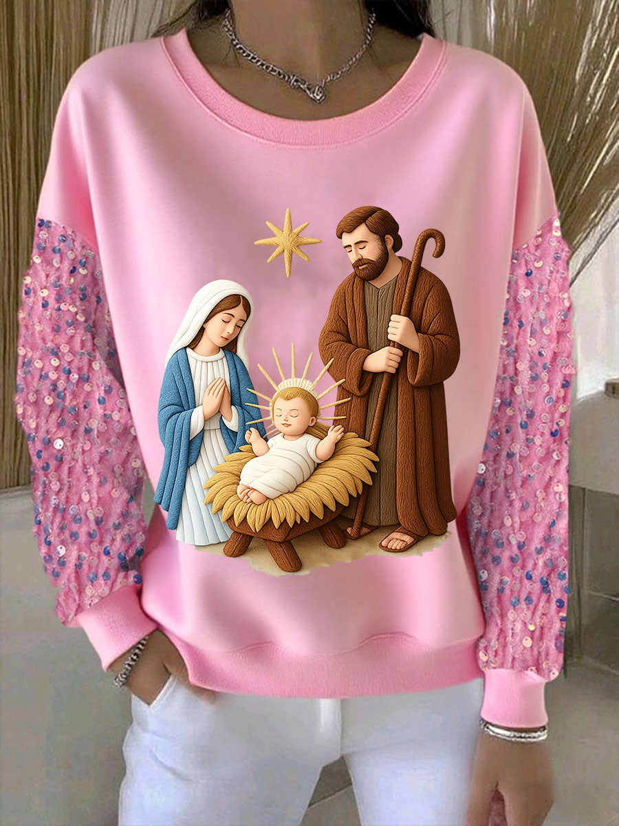 Sweatshirt Nativity Regular Femme