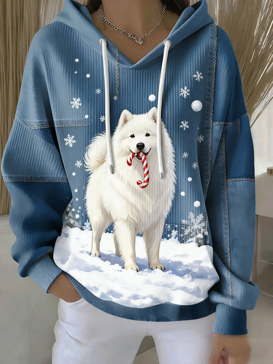 Femmes Vintage Animal Art Print Casual Retro Hoodi