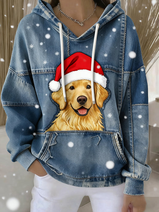 Vintage Animal Art Print à capuche rétro décontracté pour femmes