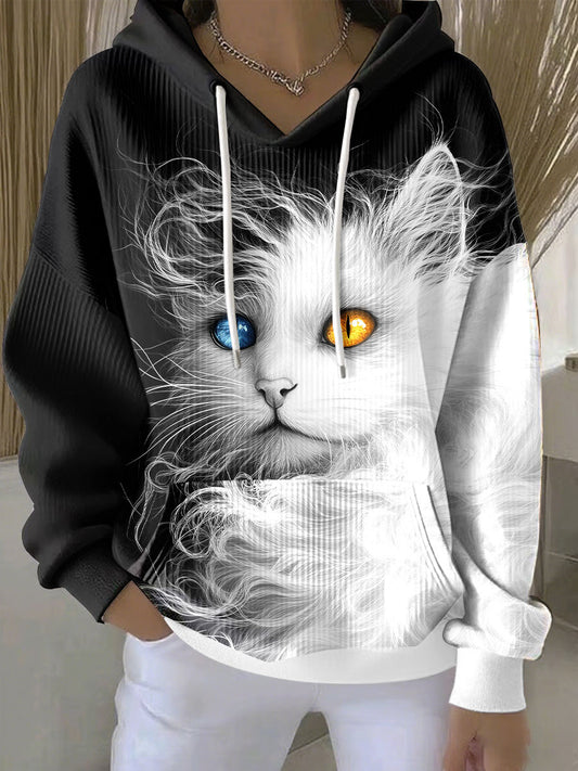 Hoodies Cat Lover Femme