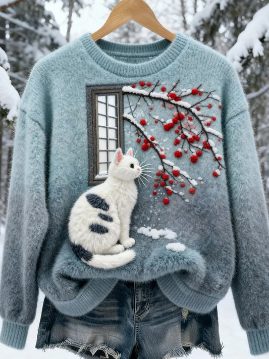 Top en flanelle décontracté à imprimé animal rétro pour femmes