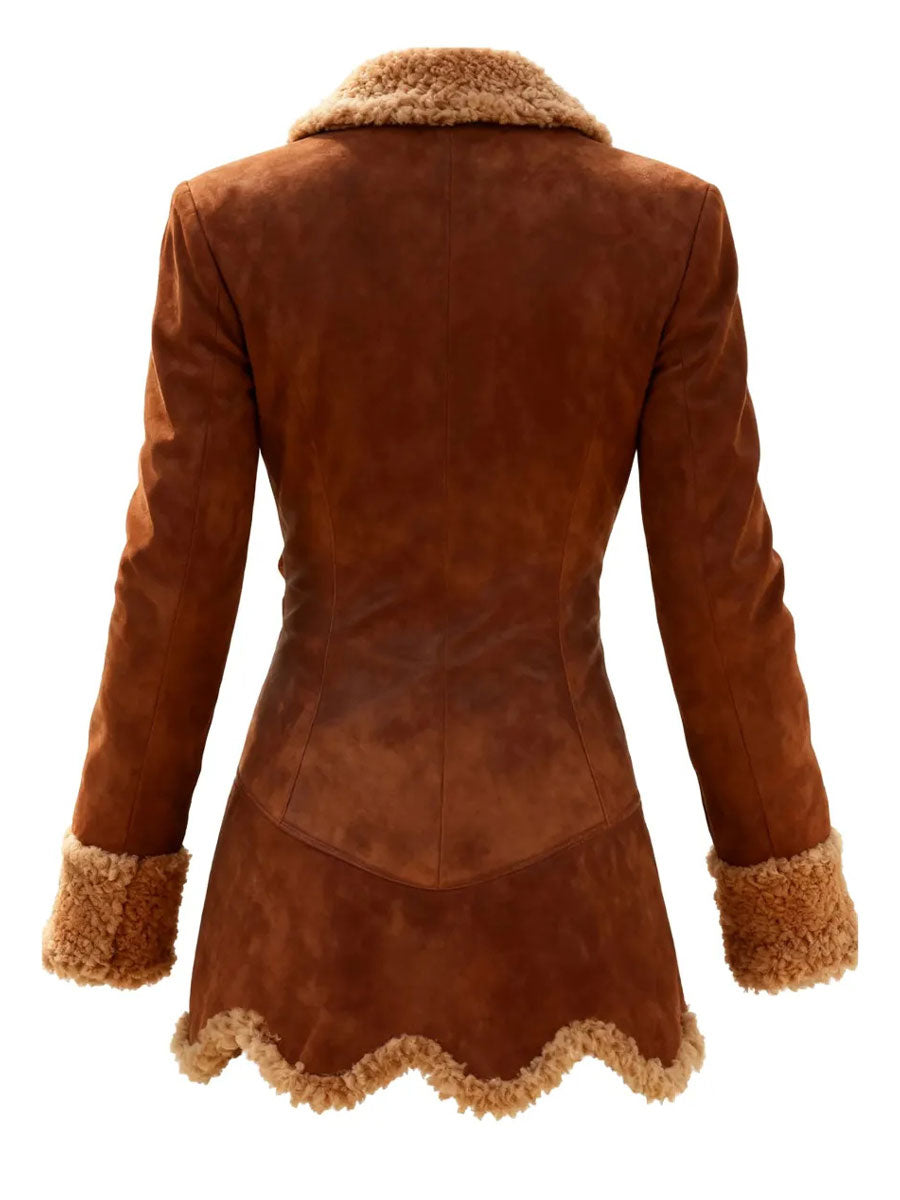 Veste décontractée en peluche rétro pour femmes