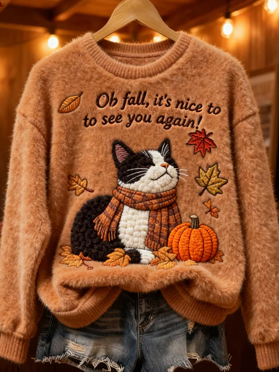 Pull décontracté en flanelle confortable à imprimé animal de Noël rétro pour femmes