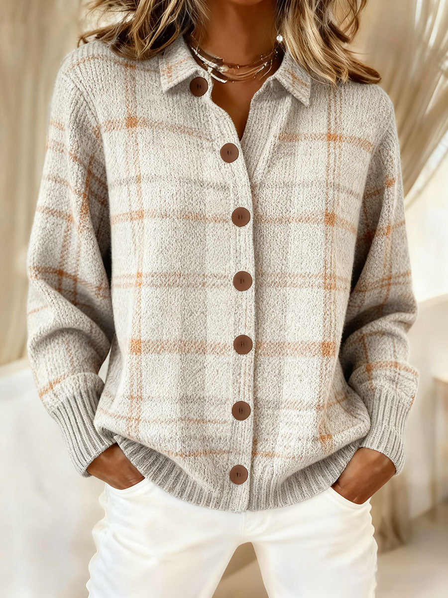 Femmes Automne Hiver Style Plaid Art Imprimé Tops